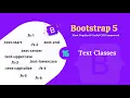 Bootstrap 5 text classes