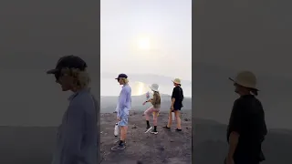 The active Krakatoa volcano! This was our attempt at an aerial view since we crashed our drone🌋#wow