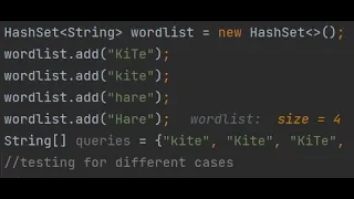 JAVA assignment HashSet ArrayList logic Given a wordlist we want to implement a spellcheck