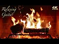 Lagu Relaxing Guitar Fireplace Music 🔥 Acoustic Instrumental Fireplace Ambience