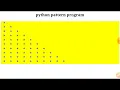 Python pattern program 1