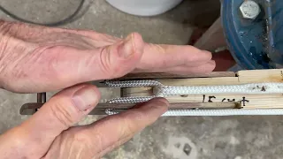 Miscellaneous, the mock up boom, the real rope hinge, locking nut for the seat stovage, rig on model