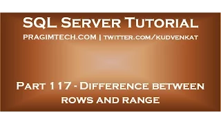 Difference between rows and range