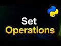 Day - 28 Set Operations union intersection difference etc