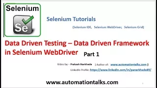 Selenium - Data Driven Framework