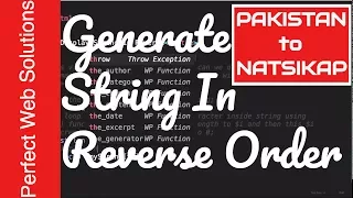 PHP Tutorial Series How To Display a string in reverse oder using strlen function in php 2017