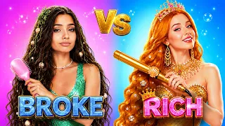 Sereia Rica vs Sereia Pobre! Garota Pobre vs Rica vs Giga Rica no Desafio de Makeover