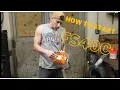 Stihl FS 40C Grass Trimmer Starting Procedure - Easy Start Recoil