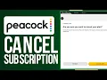 How To Cancel Peacock TV Subscription - Full Guide