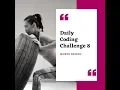 Daily Coding Challenge 8 Sorting Python Programming