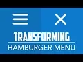 Transforming Hamburger Menu - Animated Toggle Nav Button with HTML5 CSS3 and jQuery