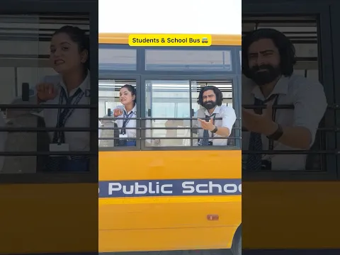 Students & School bus 🚌🏫 #shorts #ytshorts #sejalgabashorts #school