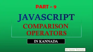 Comparison Operators JavaScript Tutorial for Beginners in Kannada