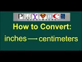 How to Convert inches to cm EASY