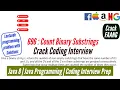 Count Binary Substrings Leetcode 696 Solution in Java Crack FAANG Crack Coding Interview