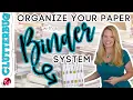 How to Organize Paper using a Binder System - Free Printables