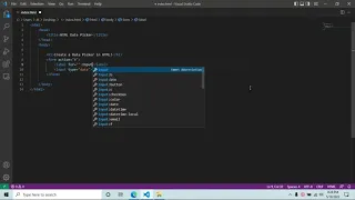 HTML Tutorial Create an Input Type date in a form