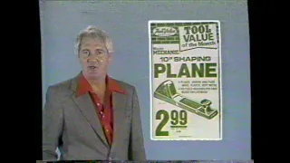 1980 True Value Hardware Pat Summerall Pro Cut Shaper Plane TV Commercial