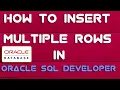 How to insert multiple rows on oracle SQL developer dual table explained