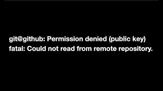 how to fix git github com Permission denied public key