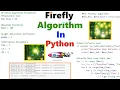 Firefly Algorithm In Python Step-By-Step xRay Pixy