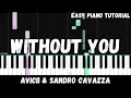Avicii - Without You ft. Sandro Cavazza (Easy Piano Tutorial)