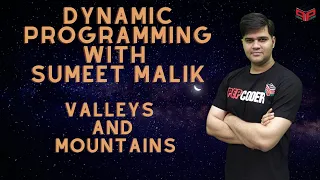 Counting Valleys And Mountains Dynamic Programming Hackerrank Problem Explained with Code