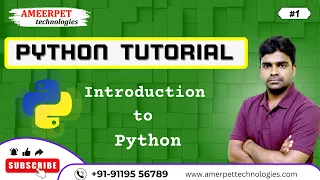 Python Tutorial Python Introduction Ameerpet technologies By Srinivas