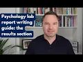 Psychology lab report writing guide the results section