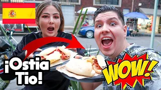 MI HERMANA Prueba la Comida ESPAÑOLA 🇪🇸 Por primera Vez ¡FLIPAMOS!😮
