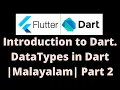 What are the Data Types used in Dart PART 2 Dart Malayalam Tutorial