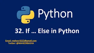32 If Else in Python