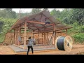 Lagu Building a wooden house, dismantling formwork, installing electricity, and planing wooden planks