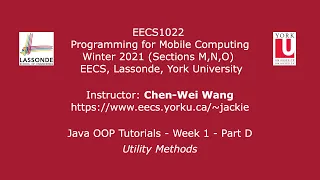 EECS1022 W21 - Java Tutorials