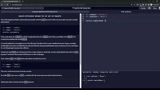 Explore Differences Between the var and let Keywords Freecodecamp