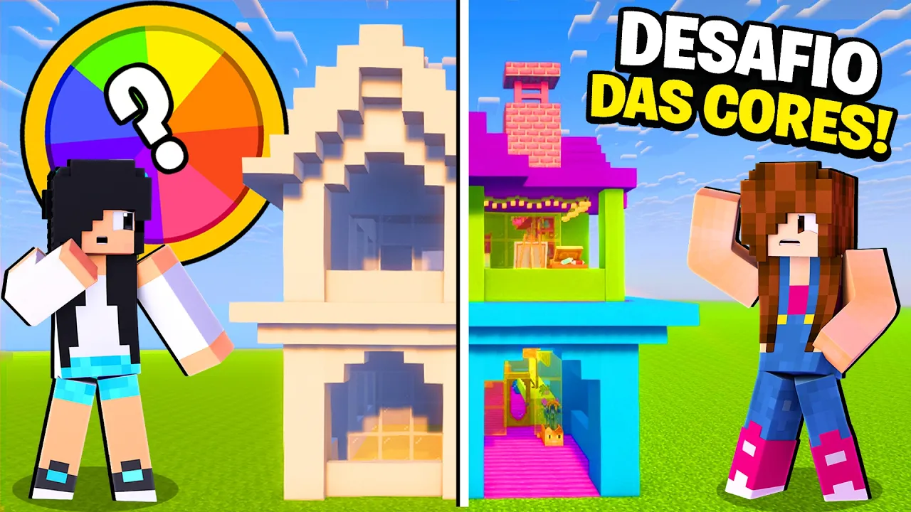 DESAFIO DAS CORES NO MINECRAFT! (Desafios Minegirl)