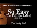 Download Lagu So Easy (To Fall In Love) - Olivia Dean (Acoustic Karaoke | Original Key)