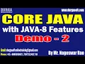 CORE JAVA with JAVA-8 Features tutorials by Mr Nageswar Rao On 10-02-2026 8 15PM IST