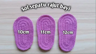 Download NO RIBET❌ !!! tutorial membuat sol sepatu rajut bayi ukuran 10,11,12cm // sepatu rajut bayi MP3