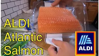 Trying ALDI Atlantic salmon - Teriyaki salmon and Green bean garlic stir fry So yummy