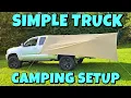 SIMPLE Truck Bed Camping Setup Overnight Test Good Food Testing New Gear