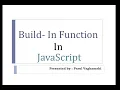 12 Build in function in JavaScript Global Function in JavaScript