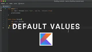 Kotlin Tutorial Default values named arguments