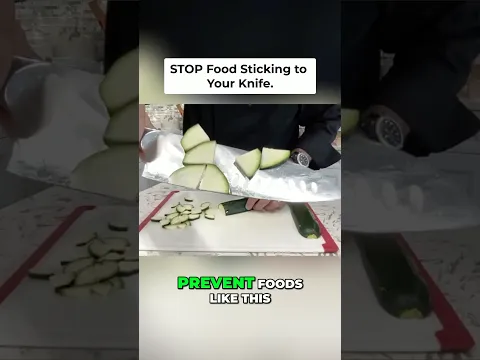 Stop Zucchini Sticking to Your Knife! Kitchen Hack! #chefdez #cooking #kitchenhack #kitchenhacks