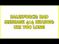 Salesforce Bad Message 414 reason URI Too Long 2 Solutions