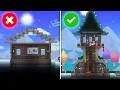 How To Build A SNOW HOUSE - Terraria Building Guide