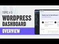 WordPress Dashboard Overview Learn WordPress