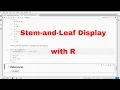 R - Stem-and-Leaf Display