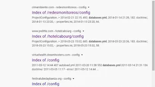 Google Dork Find database yml Files Database Passwords