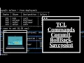 MySQL Database Tutorial Implementation of TCL Commands Commit RollBack Savepoint